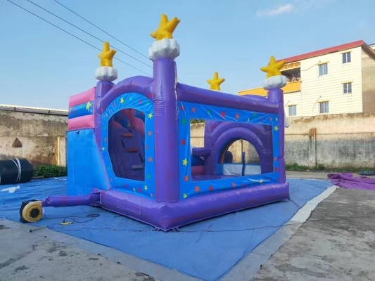 Glissière de rebondissement gonflable de parc de Paly de château de message publicitaire d'enfants
