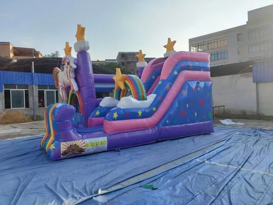Glissière de rebondissement gonflable de parc de Paly de château de message publicitaire d'enfants