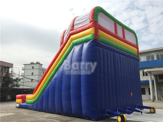 Glissières d'eau gonflables de double ruelle d'arc-en-ciel de bâche de PVC pour le terrain de jeu d'enfants