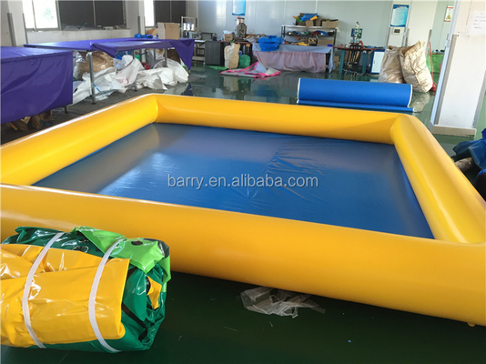 piscine d'eau portative de bâche de PVC de 0.9mm 4*4m jaunes et bleus