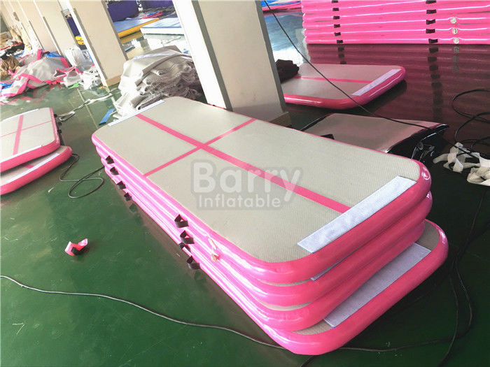 OEM et ODM long plancher gonflable rose d'air de voie de dégringolade de 3m ou de 6m pro pour le gymnase