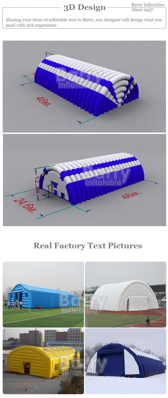 protection UV de tente gonflable hermétique blanche de la délivrance 10m 2
