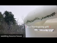 Jumper de mariage blanc château gonflable en PVC avec glisser-déposer et trou de balle