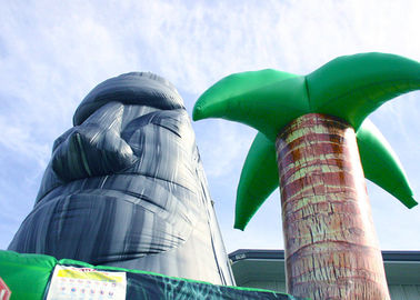 Jeux de partie s'élevants 28ft gonflables orientés de mur d'île de Tiki grands