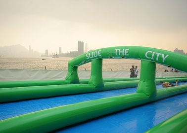 300 mètres populaires gonflable énorme de bâche de PVC scellée long de Carzy de glissière par air