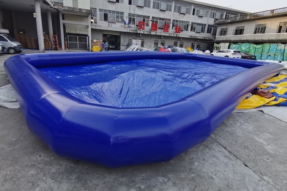 jeux gonflables bleus d'amusement de piscine de qualité marchande de PVC de 0.9mm