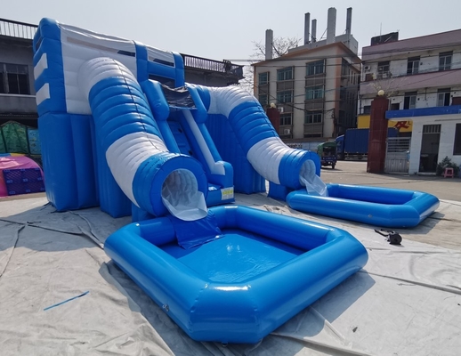 Impression gonflable de Digital de double glissière de glissières d'eau de Jumper Combo Castle Pool Inflatable grande