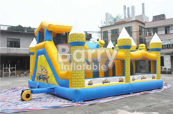 Château plein d'entrain gonflable de subordonnés extérieurs d'enfants avec la bâche de PVC de diapositive 0.55MM