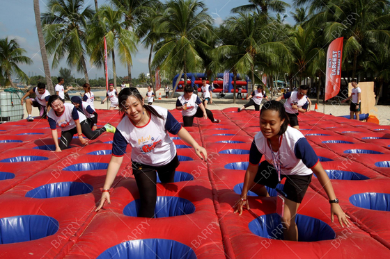 Commercial Singapore Case Grand événement gonflable 5km Course d'obstacles gonflable géant Château à rebondir 5k Activités