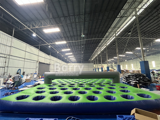 17.5m(L) X7.4m(W) X1.2m(H) Pvc bâche matelas gonflable Courir pour fou 5k course d'obstacles gonflable
