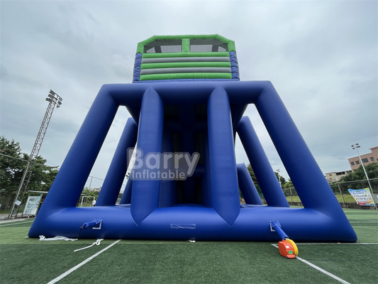 Jeu de fête pour enfants personnalisé haut 36x14x13m Stripe toboggan géant pour un grand événement 5 km parcours d'obstacles gonflables