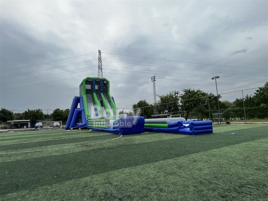 Jeu de fête pour enfants personnalisé haut 36x14x13m Stripe toboggan géant pour un grand événement 5 km parcours d'obstacles gonflables