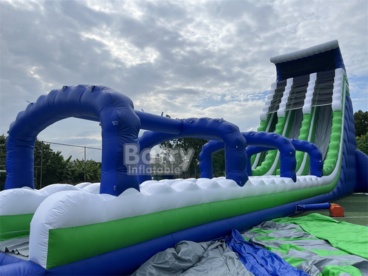 Des produits commerciaux sur mesure, 30x9x13m, ondes géantes, toboggan gonflable pour enfants, adultes, chaud, en course gonflable de 5 km.