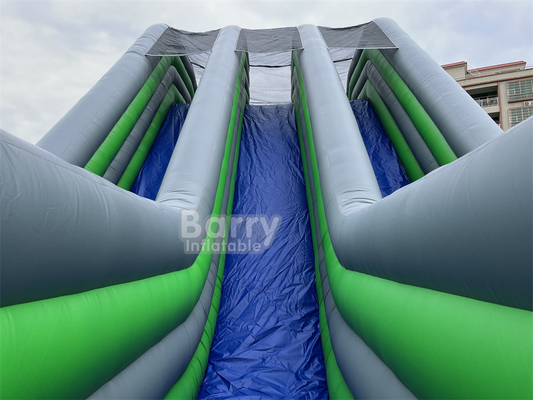 Enfants Adultes Obstacles Cours Sports Jeu thématique Insane 5k Destination gonflable amusant ligne d'arrivée 33m Gigant toboggan
