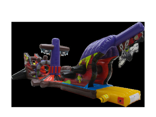 Personnalisé 12.5M Ghost Ship Pool gonflable Blow Up cours d'obstacles d'eau Pour la piscine Jouer