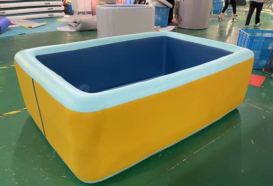 Piscine gonflable rectangulaire personnalisable en tissu de couture à goutte à goutte pliable en extérieur