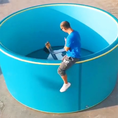 Piscine gonflable pliable, facile à nettoyer, à couture gonflable piscine familiale DWF