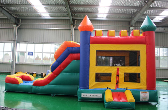 Logo personnalisé pour enfants en PVC de qualité commerciale château mouillé ou sec maison de rebond avec diapositive type de jouet d'amusement