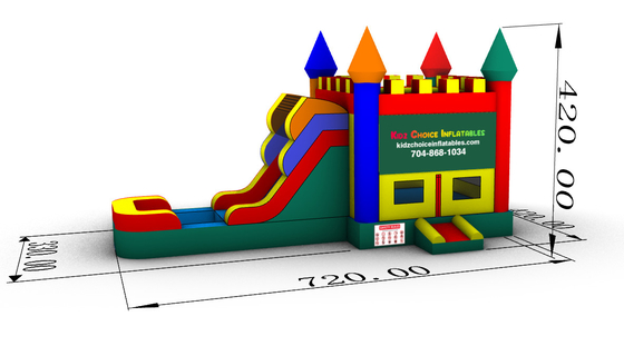 Logo personnalisé pour enfants en PVC de qualité commerciale château mouillé ou sec maison de rebond avec diapositive type de jouet d'amusement