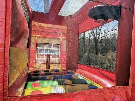 OEM ODM 3 en 1 station de pompiers maison de rebond avec piscine saut à l' élastique château de saut à l' élastique obstacle pour les enfants