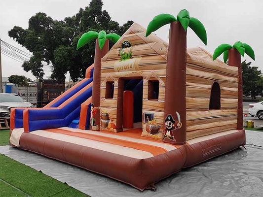 Sauf et durable Palmier château rebondissant pirate jungle maison rebondissant avec glissement pour les enfants adultes