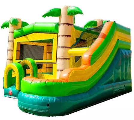 Maison gonflable à usage domestique Jungle Bounce House avec palmier à palmiers gonflable bouncer