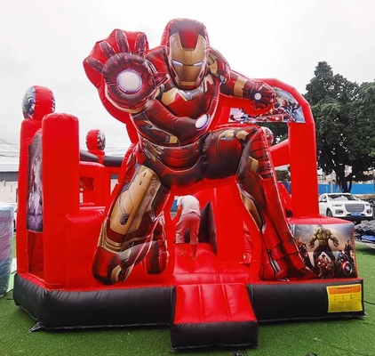 Bouncer gonflable personnalisé avec thème de dessin animé Iron Man