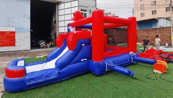 Maison de saut à l' intérieur / à l' extérieur Spiderman avec toboggan pour les fêtes thématiques enfants