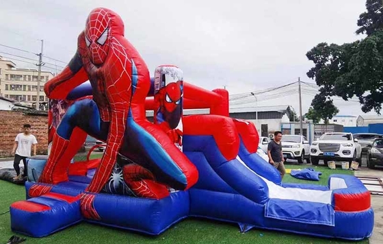 Maison de saut à l' intérieur / à l' extérieur Spiderman avec toboggan pour les fêtes thématiques enfants