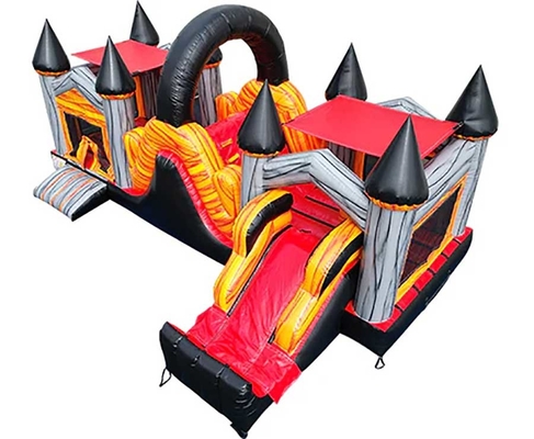 Cours d'obstacles personnalisé Bounce House Combo Pour les enfants Entretien intérieur en plein air