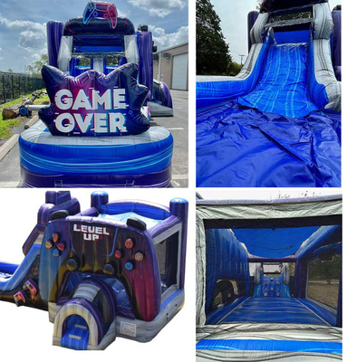 Personnalisation et durable niveau haut joueur maison de rebond avec glisser pour le parc d'attractions