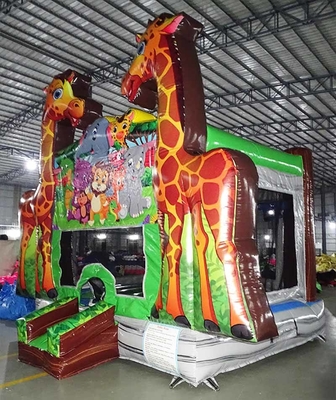 Logo personnalisé Giraffe Bounce House Pour les affaires de location de fête