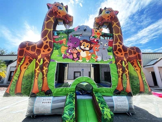 Logo personnalisé Giraffe Bounce House Pour les affaires de location de fête