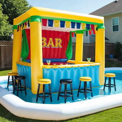 Bar à piscine gonflable flottant avec sièges pour adultes