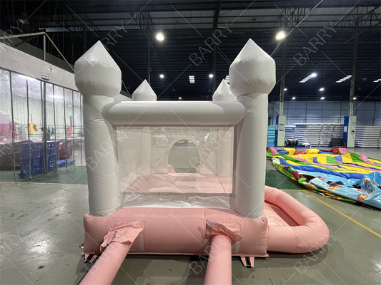 3.3x3m Blanc et Rose Belle Salopette Boucher gonflable de mariage Salopette du Château