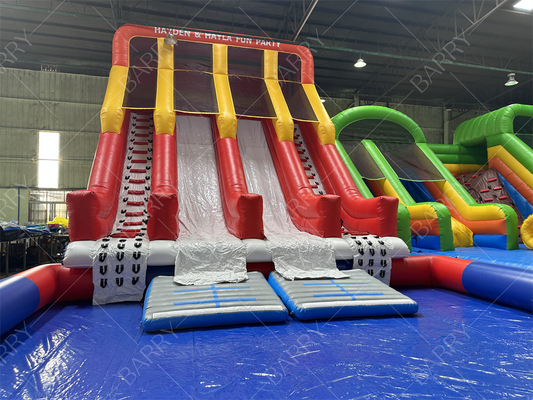 Maison gonflable en plein air, maison gonflable en PVC pour adultes et enfants, avec piscine, parc aquatique gonflable, parc d'attractions.
