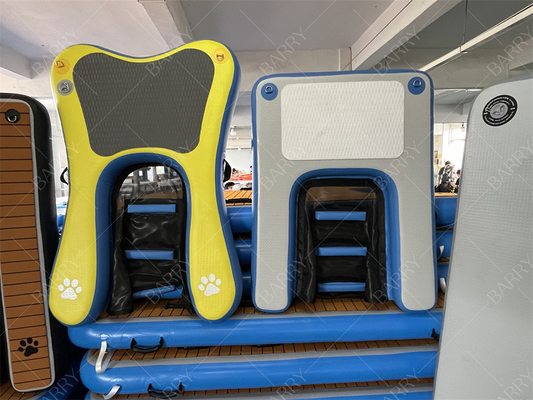 Plate-forme gonflable pour chiens à l'eau en PVC antidérapant sûr et stable pour animaux de compagnie