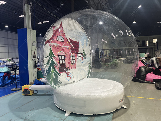 Décoration de club de nuit de 3m Noël Tente à boule de neige claire Tente gonflable Maison du Père Noël Grotte de Santa Oxford Tente à bulles de Noël