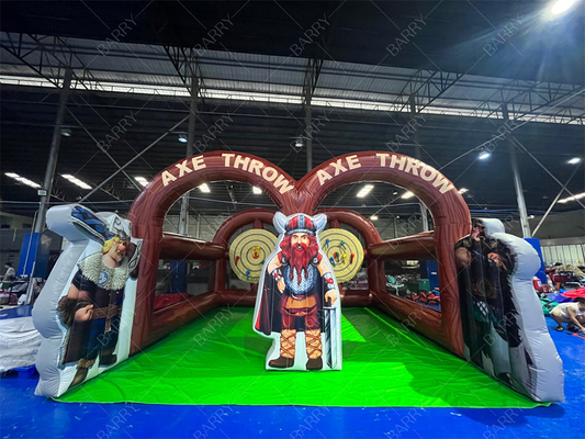 Jeu de carnaval interactif Deux voies à hache lancer une hache gonflable lancer une hache pour une fête d'événement