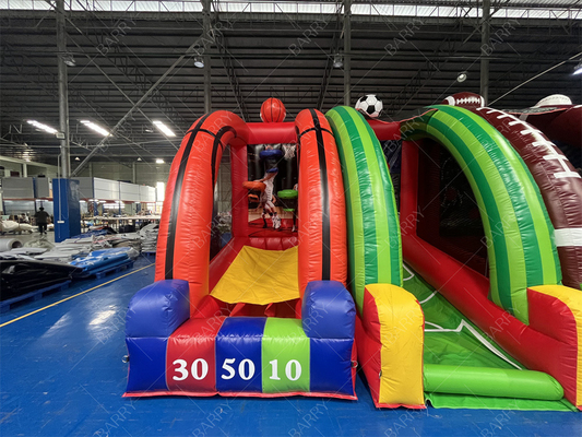 Grand nouveau design personnalisé excitant gonflable enfants 7 en 1 jeux de carnaval pour les affaires de location