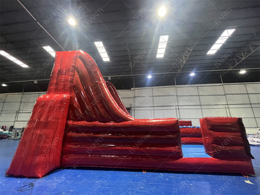 Des jouets gonflables pour les fêtes à l' intérieur et à l' extérieur Jeu de rebond Rouge Bungee Run Amusez-vous avec ce 2 voies