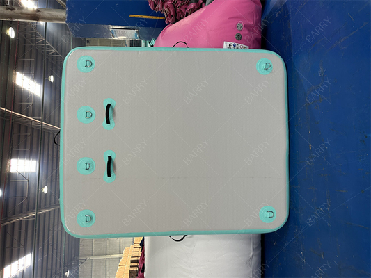 1.5×1.8x0.15m Dock Plateforme de pêche gonflable à l'eau Yacht île de quai flottante