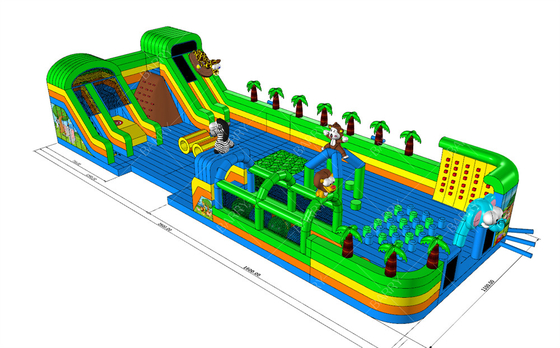 Jeux de parcs d'attractions Animal Bg Bouncer Parcours d'obstacles