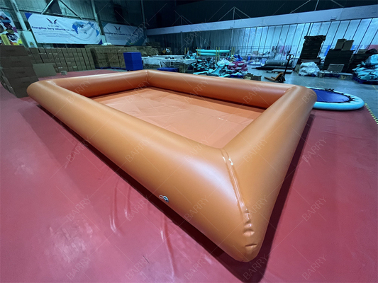 Commercial arrière-cour grande piscine étanche piscine orange pour le jeu aquatique été