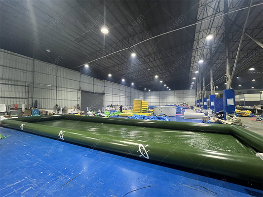 Jeu de balle d'eau pliable de parc pour usage familial, piscine gonflable verte pour bateau à pagaie