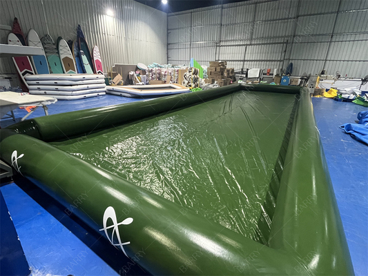 Jeu de balle d'eau pliable de parc pour usage familial, piscine gonflable verte pour bateau à pagaie