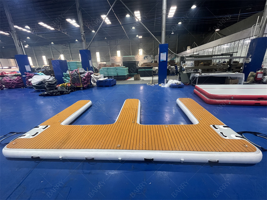 Personnalisation de haute qualité Dock gonflable Deck E forme Plateforme flottante Air Pontoon Dock gonflable