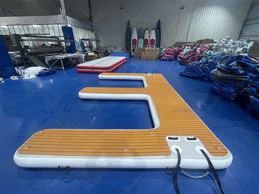 Personnalisation de haute qualité Dock gonflable Deck E forme Plateforme flottante Air Pontoon Dock gonflable