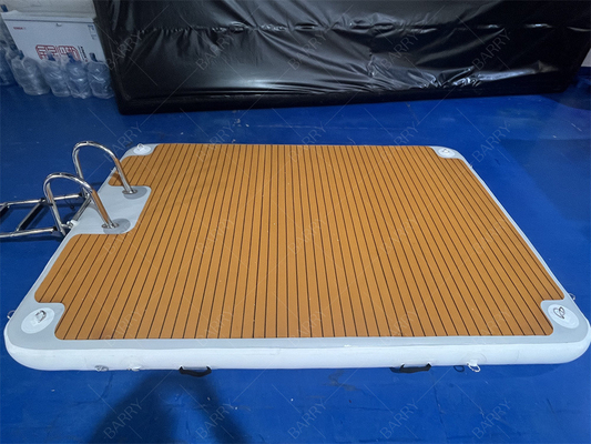 Escaliers en acier inoxydable 3x2x0.2m Pontoon gonflable pour le stationnement de bateaux