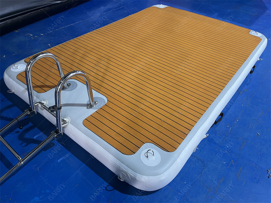 Escaliers en acier inoxydable 3x2x0.2m Pontoon gonflable pour le stationnement de bateaux